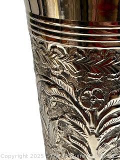 Large Silver Plated Vase.  19" 