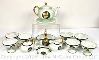 Mint Green German Porcelain China Lusterware Tea Set. 
