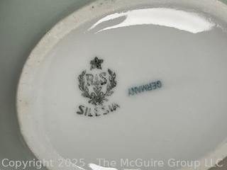 Mint Green German Porcelain China Lusterware Tea Set. 
