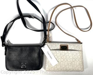 Two (2) Cross Body Handbags by Calvin Klein and Ralph Lauren, New With Tags
