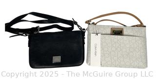 Two (2) Cross Body Handbags by Calvin Klein and Ralph Lauren, New With Tags
