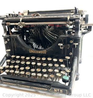 Cast Iron Underwood No. 5 Standard Typewriter  