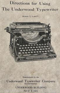 Cast Iron Underwood No. 5 Standard Typewriter  