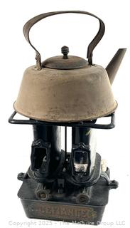 Cast Iron "DEFIANCE" Sad Iron Kerosene Heater Stove similar to Taylor & Boggis FDY Co 1893
