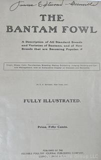 1903 THE BANTAM FOWL: A DESCRIPTION OF ALL STANDARD BREEDS AND By T. F. Mcgrew
