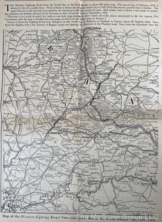 WWI Map of trench lines in Belgium