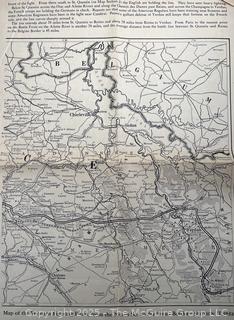 WWI Map of trench lines in Belgium