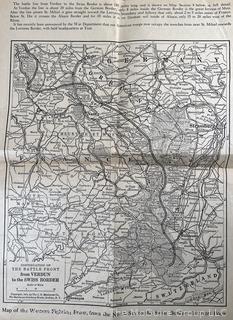WWI Map of trench lines in Belgium