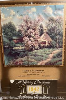Vintage advertising, calendars, postmarked letters