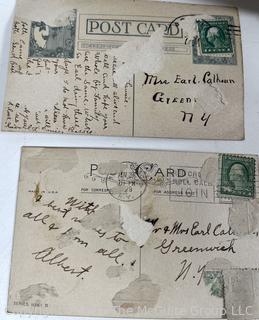 Vintage advertising, calendars, postmarked letters