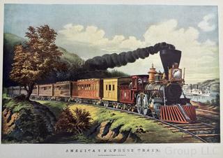 Set of Currier and Ives Color Lithographs 