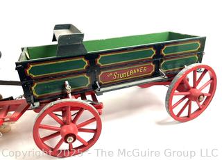 1990 Handmade replica of Draft Horses and Ornate Wagon