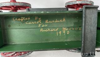 1990 Handmade replica of Draft Horses and Ornate Wagon