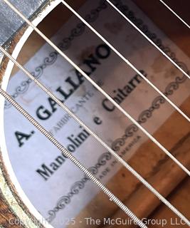 A. Galiano "Mandolini Acoustic" Guitar Antique, Parlor Style