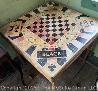 MID CENTURY Folding Monte Carlo Game/Card Table