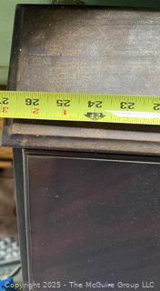 Antique Slant Secretary Desk – Solid Wood / cabriole legs – "GRM" Tag, possibly Widdicomb Co.  