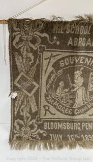 1894 Souvenir tapestry by The Magee Carpet Works "School Marm"
