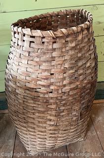 Similar to an Antique Maine First Nations Indigenous Wabanaki Adirondack Gathering Basket Circa Early 20th Century