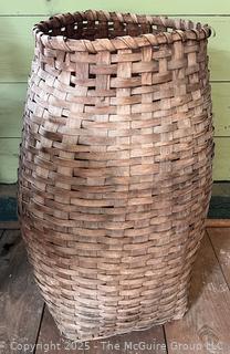 Similar to an Antique Maine First Nations Indigenous Wabanaki Adirondack Gathering Basket Circa Early 20th Century