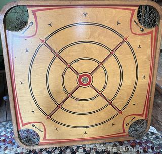 Vintage 1966 Wooden Carrom Game Board 