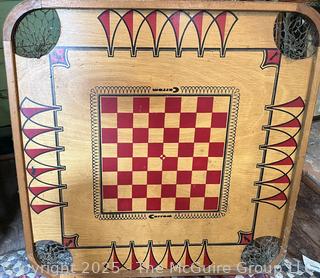 Vintage 1966 Wooden Carrom Game Board 