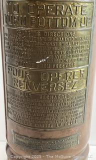 1920s Miller-Peerless Standard Copper Fire Extinguisher Class A-1