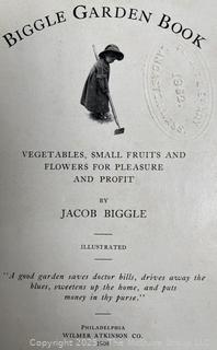 Nine (9) 1900's Antique Agriculture Books "Biggle Farm Library" Horses, Orchard, Poultry