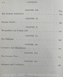 1890 Imperial Germany: a critical study of fact and character 1890 by Sidney Whitman [Leather Bound]