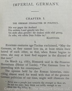 1890 Imperial Germany: a critical study of fact and character 1890 by Sidney Whitman [Leather Bound]