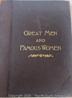 Antique 1894 Book Great Men and Famous Women Volume I - Charles Horne