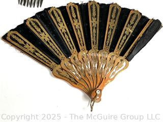 NEED NEW PHOTO WITH ALL PIECES ???? Folding Hand Fans and Victorian Hair Combs