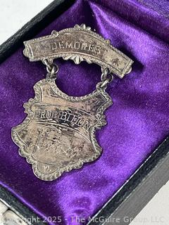 1880's Era Demorest Prohibition Prize silver temperance medal