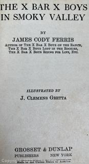 Six (6) Vintage Childrens Books Including Xbar Xboys in Smoky Falley, The Westerners, and Land of the Lost Dolls