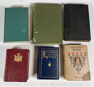 Six (6) HB Books Including 1925 NY Legislative Manual, First Edition of Faith Gartney's Girlhood by D.T. Whitney and Day of Battle by Van de Waer