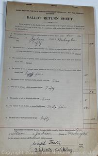 FAMILY  Town of Jackson NY 17 x 18 x 26 Galvanized Election Box and Duplicate Records Circa 1910-20.  See All the Photos in the Gallery