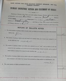 FAMILY  Town of Jackson NY 17 x 18 x 26 Galvanized Election Box and Duplicate Records Circa 1910-20.  See All the Photos in the Gallery
