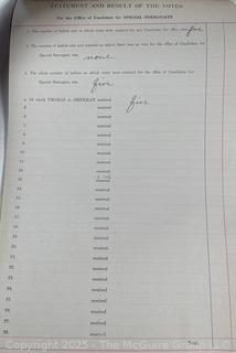 FAMILY  Town of Jackson NY 17 x 18 x 26 Galvanized Election Box and Duplicate Records Circa 1910-20.  See All the Photos in the Gallery