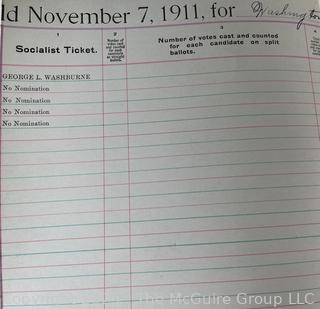 FAMILY  Town of Jackson NY 17 x 18 x 26 Galvanized Election Box and Duplicate Records Circa 1910-20.  See All the Photos in the Gallery