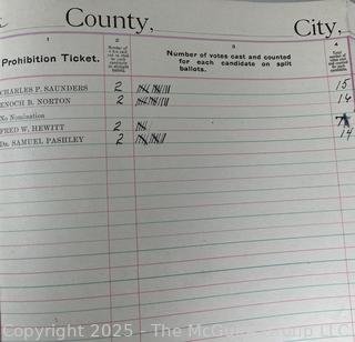 FAMILY  Town of Jackson NY 17 x 18 x 26 Galvanized Election Box and Duplicate Records Circa 1910-20.  See All the Photos in the Gallery