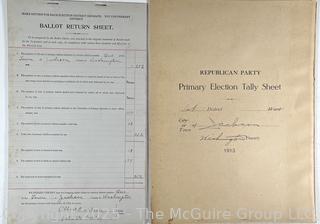 FAMILY  Town of Jackson NY 17 x 18 x 26 Galvanized Election Box and Duplicate Records Circa 1910-20.  See All the Photos in the Gallery