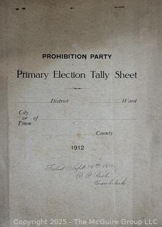 FAMILY  Town of Jackson NY 17 x 18 x 26 Galvanized Election Box and Duplicate Records Circa 1910-20.  See All the Photos in the Gallery