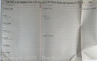FAMILY  Town of Jackson NY 17 x 18 x 26 Galvanized Election Box and Duplicate Records Circa 1910-20.  See All the Photos in the Gallery