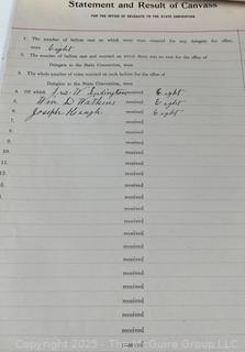 FAMILY  Town of Jackson NY 17 x 18 x 26 Galvanized Election Box and Duplicate Records Circa 1910-20.  See All the Photos in the Gallery