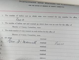 FAMILY  Town of Jackson NY 17 x 18 x 26 Galvanized Election Box and Duplicate Records Circa 1910-20.  See All the Photos in the Gallery