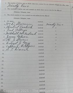 FAMILY  Town of Jackson NY 17 x 18 x 26 Galvanized Election Box and Duplicate Records Circa 1910-20.  See All the Photos in the Gallery