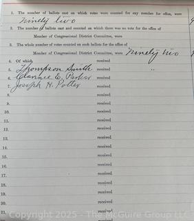 FAMILY  Town of Jackson NY 17 x 18 x 26 Galvanized Election Box and Duplicate Records Circa 1910-20.  See All the Photos in the Gallery