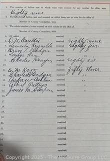 FAMILY  Town of Jackson NY 17 x 18 x 26 Galvanized Election Box and Duplicate Records Circa 1910-20.  See All the Photos in the Gallery
