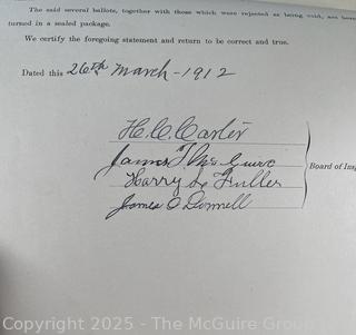 FAMILY  Town of Jackson NY 17 x 18 x 26 Galvanized Election Box and Duplicate Records Circa 1910-20.  See All the Photos in the Gallery