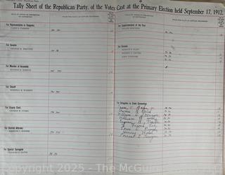 FAMILY  Town of Jackson NY 17 x 18 x 26 Galvanized Election Box and Duplicate Records Circa 1910-20.  See All the Photos in the Gallery