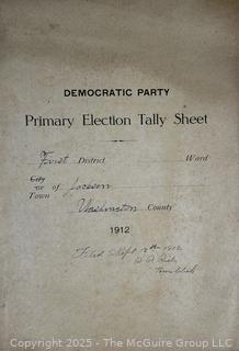 FAMILY  Town of Jackson NY 17 x 18 x 26 Galvanized Election Box and Duplicate Records Circa 1910-20.  See All the Photos in the Gallery